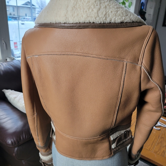 Burberry Blue Label Shearling Aviator Jacket - Picture 7 of 16